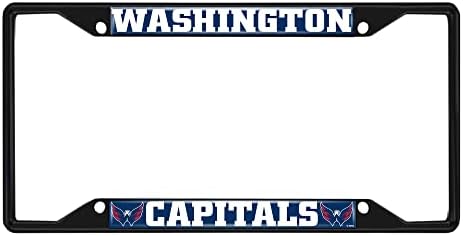 FanMats 31395 Washington Capitals Metalna licenčna ploča Frame crni finiš