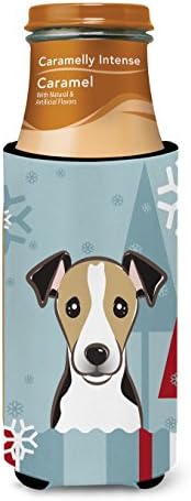 CAROLINE's zimski odmor Jack Russell Terrier Ultra Hugger za tanke limenke, može li hladnije rukav zagrliti rukav za piće za ruke