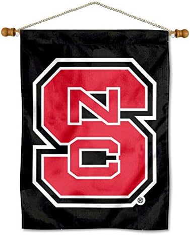 NC State Wolfpack Crni zastava banera i set za baner za drvo