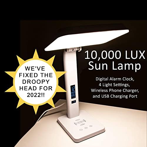 TheRarate aura qi lampica za sunčanje - UV besplatna 10.000 lux lampica svjetlosne terapije, svjetiljka za sunčanje, terapijsko svjetlo