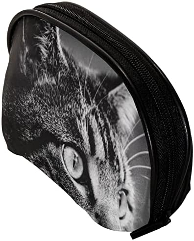 Tbouobt Torba za šminku Travel Cosmetic torbica torbica torbica sa patentnim zatvaračem, mačka životinja siva