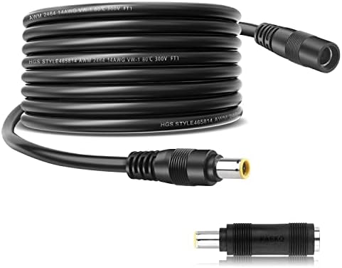 Paekq DC 8mm Produžni kabl 14AWG 10ft, DC 8mm ženski na muški Adapter konektor kabl 8mm DC utikač kompatibilan sa GZ Yeti Jackery