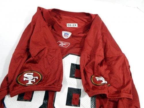2002 San Francisco 49ers Brian Jennings 86 Igra Polovna crvena dres 2xl 45 - Neintred NFL igra rabljeni dresovi