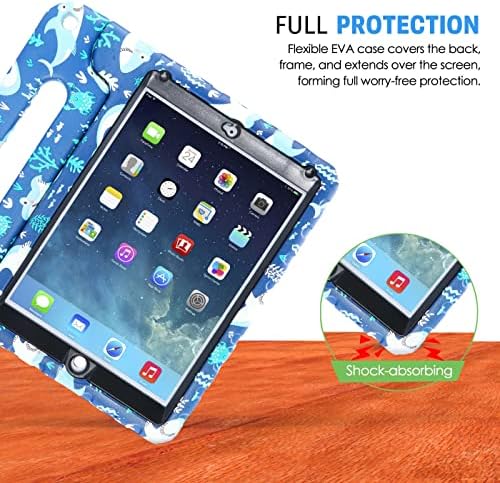 HDE futrola za iPad Air 2 - Dječji udarni branik tvrdo poklopac drhtaj drška sa ugrađenim zaštitnikom zaslona za Apple iPad Air 2-2014