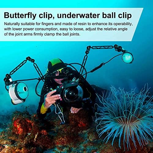 Okrugli aluminijumska ronilačka svjetlosna baklja kuglična ruka i 2 nosač leptira za podvodnu fotografsku kameru