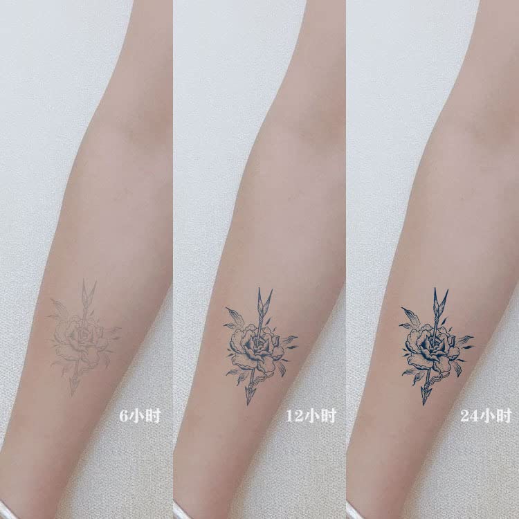 INTEROOKIE Line princeza malog uzorka biljni gradijent polutrajna vodootporna naljepnica za tetovažu simulirana naljepnica za tetovažu