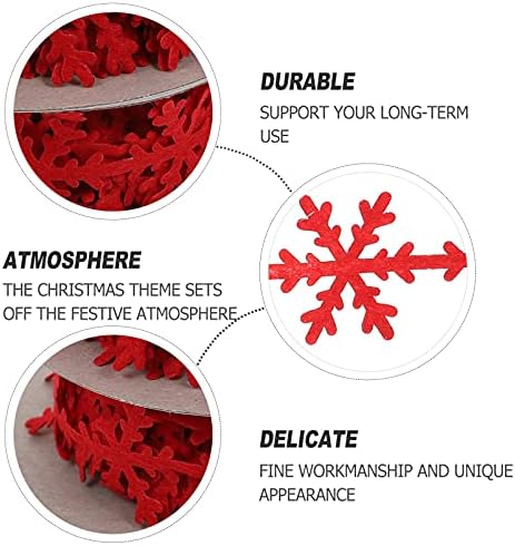 Nuobesty 2pcs Packaging Bowknot lukovi zanat za ukrašavanje naklonite crveno dekor snježna pahuljica vijenac poklon zamotavanje tuš