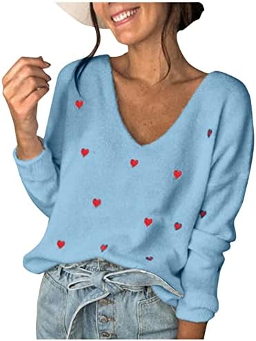 Djevojke majica dugih rukava Duk Vrući džemper Love Graphic Crochet Top košulja za žene Jesen zima ako ako ako