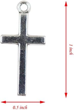 Royee 20 kom Cross Charms Vintage Antique srebrni mali metalni Isus Krist Privjesci Nakit nalazi za narukvice ogrlica DIY Craft poklon
