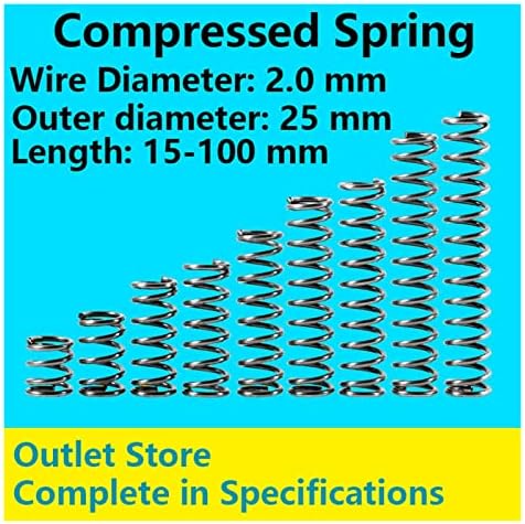 Hardverska opružna opruga proljetna opruga Spring Spring Spring Spring Žica promjer 2,0 mm Vanjski promjer 25 mm Dužina 60mm-100mm)