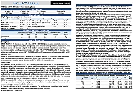 Kunwu ER70S-6 premium ugljični čelik TIG zavarivanje punilo 3/32 x 36 -1 lbs)