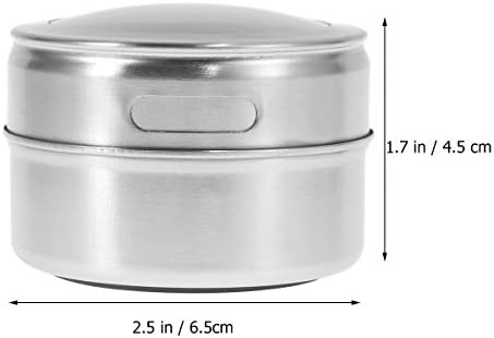 HEMOTON visoke kvalitete 6pcs nehrđajući čelik začine magnetske začine začina začinski lonac za boce za oblaganje sa 5kom naljepnica