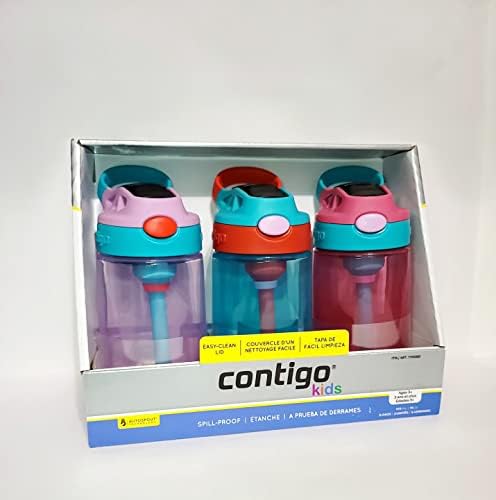 CONTIGO Kids Boca vode, 14 oz sa tehnologijom za autospout - Prosipanski, lako čist dizajn poklopca - Ages 3 Plus, vrhunska perilica