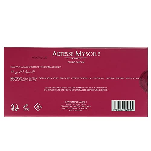 Altesse Mysore by Alexandre J parfemska voda 3.3 Oz sprej