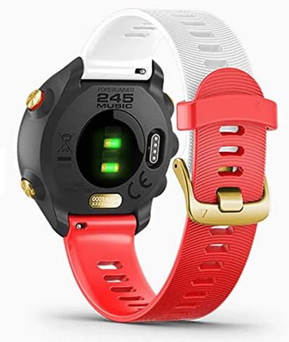 Iotup 20mm Silikonski remen za promatrač za Garmin Forerunner 245 245m 645 Vivoactive 3 Vivomove HR pametne narukvice za narukvicu