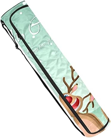 Yoga Mat torba, Božićno pjevanje crtića Deers Exercise Yoga Mat Carrier full-Zip Yoga Mat torba za nošenje sa podesivim remenom za