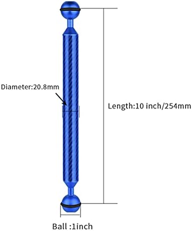 Feichao 1 inčni dvostruki kuglični booorancijsko gorivo 5 -12 lagana ruka za ronilačku fotografiju podvodna ručna ladica