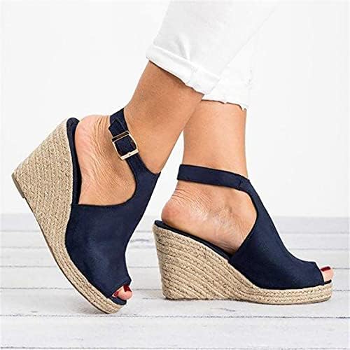 Aayomet klinaste cipele za ženske sandale, ženske sandale sa otvorenim prstima zdepaste štikle udobne sandale sa potpeticom sandale