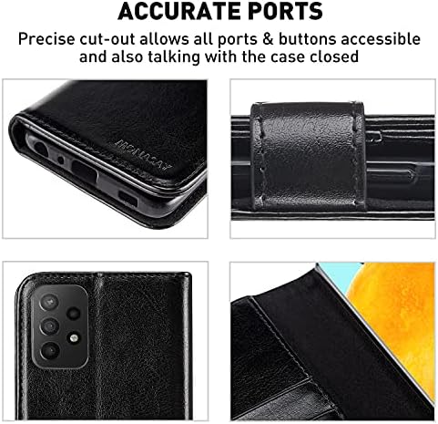 MONASAY Galaxy A52 / A52S 5G & amp;4G novčanik slučaj, [uključen staklo zaštitnik ekrana][RFID Blokiranje] Flip Folio koža mobilni