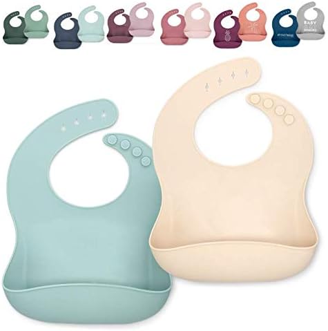 AVA + Oliver Silikonski set - podesivi vodootporni bibs - set od 2