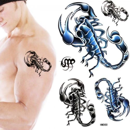 Spestyle vodootporna netoksična privremena tetovaža i plavi škorpion Privremene privremene tetovaže cool