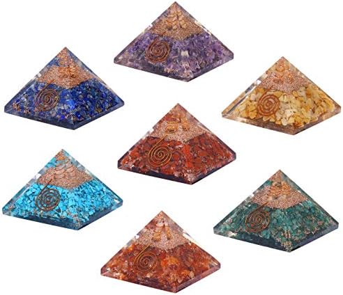 Sedam čakra i 7 boja Orgone piramide za piramide od 7 piramida zacjeljivanje kamena orgonita draguljastog kamenog kamenja Reiki Crystal