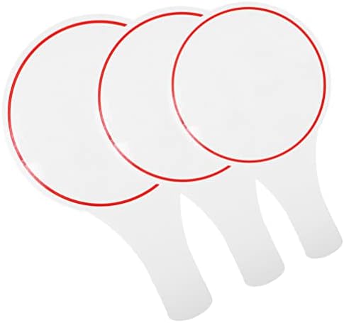 Stobok Bijela ploča veslo za suho brisanje suho brisanje: 3 kom prazna ručna jednostrana ploča s bijelim pločama sudije za pisanje