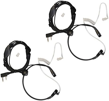 HQRP 2-Pack slušalice sa akustičnom cijevi PTT grla Mic slušalice kompatibilne sa Kenwood NX420, NX240v, NX340u, NX320, NX220 + Hqrp Sun Meter