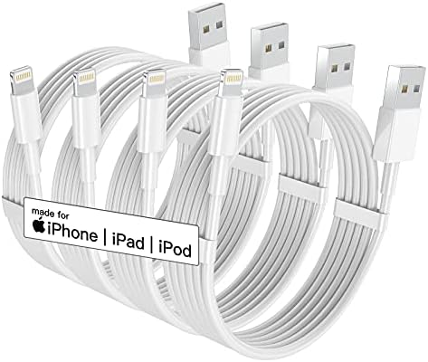 4 Pakovanje [Apple MFi Certified] kablovi za punjenje jabuka 6ft kablovi, Gromobranski kabl za punjenje iPhonea 6 stopa, brzi kabl