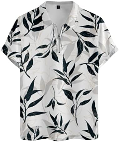 Dudubaby muške modne polo majice casual kratkih rukava Golf majice Boja patentni pamučni vrhovi uskrsni pokloni