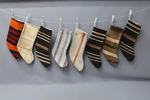 Sarikaya jastuk rustikalni božićni dekor, viseće čarape, za Božić, čarape za odmor, personalizirani poklon, šporet slatkiša, čarapa