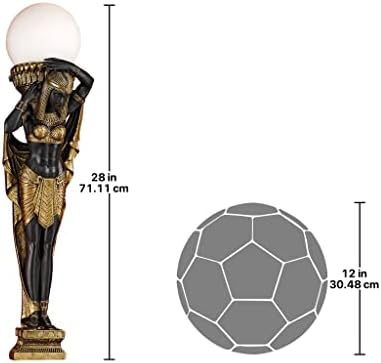 Dizajn Toscano muško egipatski telamon sconce, crno i zlato