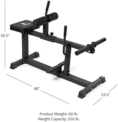 Titan Fitness pločasto postavljeno Sjedeće stakla za postavljanje stakla, ocijenjena 550 lb, specijalna mašina donjeg dijela tijela,