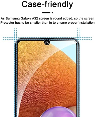 Coolpow 【3-paket dizajniran za Samsung Galaxy A32 5G zaštitnik ekrana Samsung A32 5G zaštitni Film od kaljenog stakla, 9h tvrdoća,
