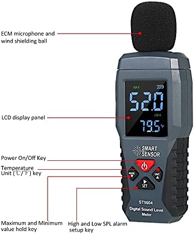 KFJBX mini digitalni zvučni mjerač zvuka LCD displej mjerenje mjernog mjernog mjernog mjernog instrumenta Disibel Tester