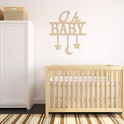 Hydsign Oh Baby znak za zid, personalizirani Oh Baby drveni znak dekor sobe, ukrasi za zabavu za tuširanje beba za savršen poklon,