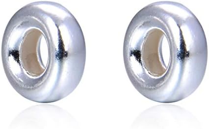 10kom Adabele autentična 925 Srebra stan Heishi Rondelle Spacer 5mm okrugle perle za izradu nakita SS49-AA
