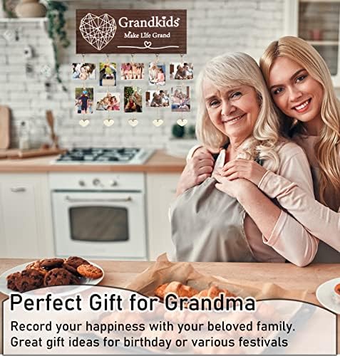 Gaoikerr Grandine brace pokloni za baku od unuka, baka okvira za slike Nana Grandid pokloni za bake i bake božićni rođendan - crni