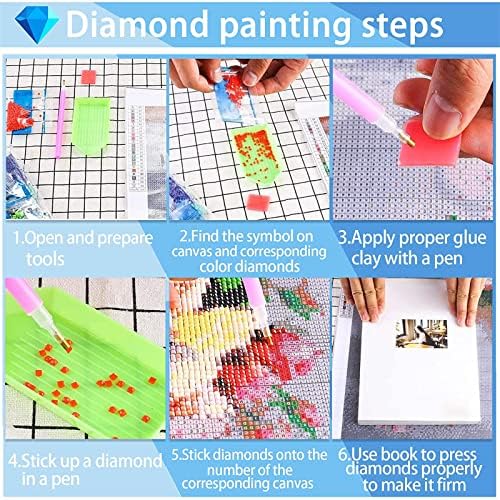 Diamond painting Kits Pink Lotus Diamond Art za odrasle, Diamonds Dots Full Drill vez Cross Stitch Crystal Rhinestone slike slike