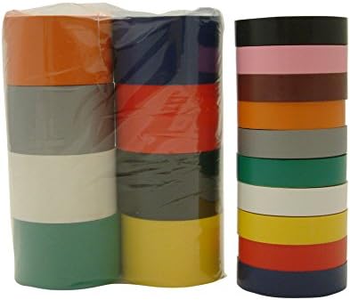 JVCC električna traka Rainbow Paketi: 2 in. X 66 ft. / 8 rola [8 rola / pack]