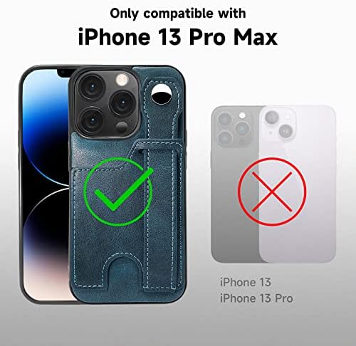 Guuu.Kimmzzo kompatibilan sa iPhoneom 13 Pro Max, kožna torbica za novčanik u klasičnom stilu sa podesivom kopčom, PU kožni nosač,