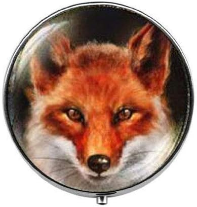 Crvena Lisica-Fox Art Pill Box - Charm Pill Box-Staklena Kutija Za Slatkiše