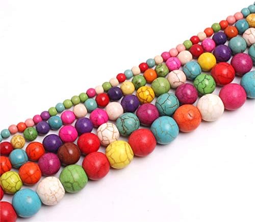 JOE FOREMAN 4mm višebojne tirkizne perle za nakit Izrada dragog kamena poludrago okrugla 15 obojena boja
