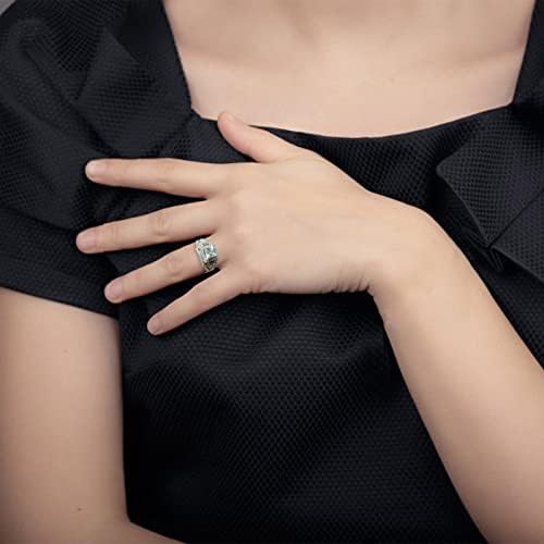 Ženski granični granični europski umetnuti srebrni prsten američki i modni prstenovi slatki prstenovi veličine 9