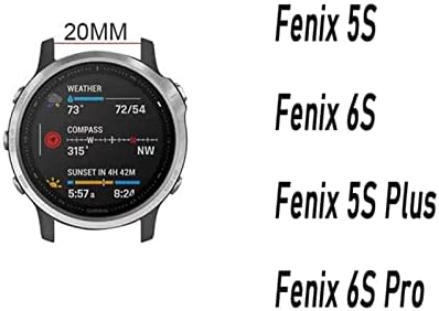 HOUCY 20mm Sportski silikonski ručak za Garmin Fenix ​​6x 6 6s Pro 5x 5s plus ruža Gold Buckle Easyfit Brzo oslobađanje Remen za zglob