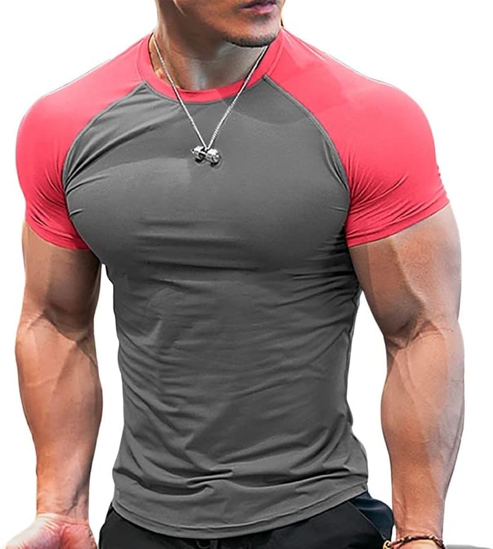 H Hyfol Majice za vježbanje za muškarce Brze suho vlage Wicking majice Raglan trčanje sportskih dijelova dugih rukava majice