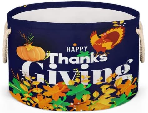 Ostavlja Happy Dan zahvalnosti Turske Velike okrugle košare za skladištenje basketa za pranje rublja s ručkim košarom za skladištenje