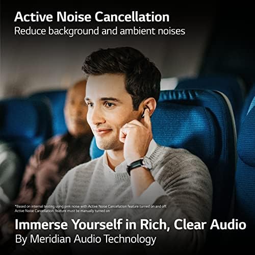 LG tone Besplatno True Bežični Bluetooth Earbuds FP5 - Aktivni otkazivanje buke, crna