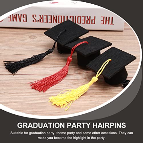 NUOBESTY 2pcs diplomski šešir Hair Clip diplomirana kapa traka za glavu Mini doktorska kapa ukosnice za diplomiranje Hair Accessories