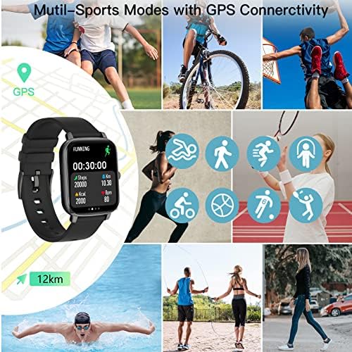 Bctemno Smart Watch, USB punjenje vodootporni smartwatches fitnes sat sa pulsom Monitor spavanja kiseonik u krvi za Android telefone